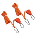 thumbnail image 2 of Cuerda reflectante para acampar con sistema de poleas: cuerda naranja de 16,4 pies para tiendas de campaña para aventuras al aire libre, equipo resistente y ajustable, 2 of 8