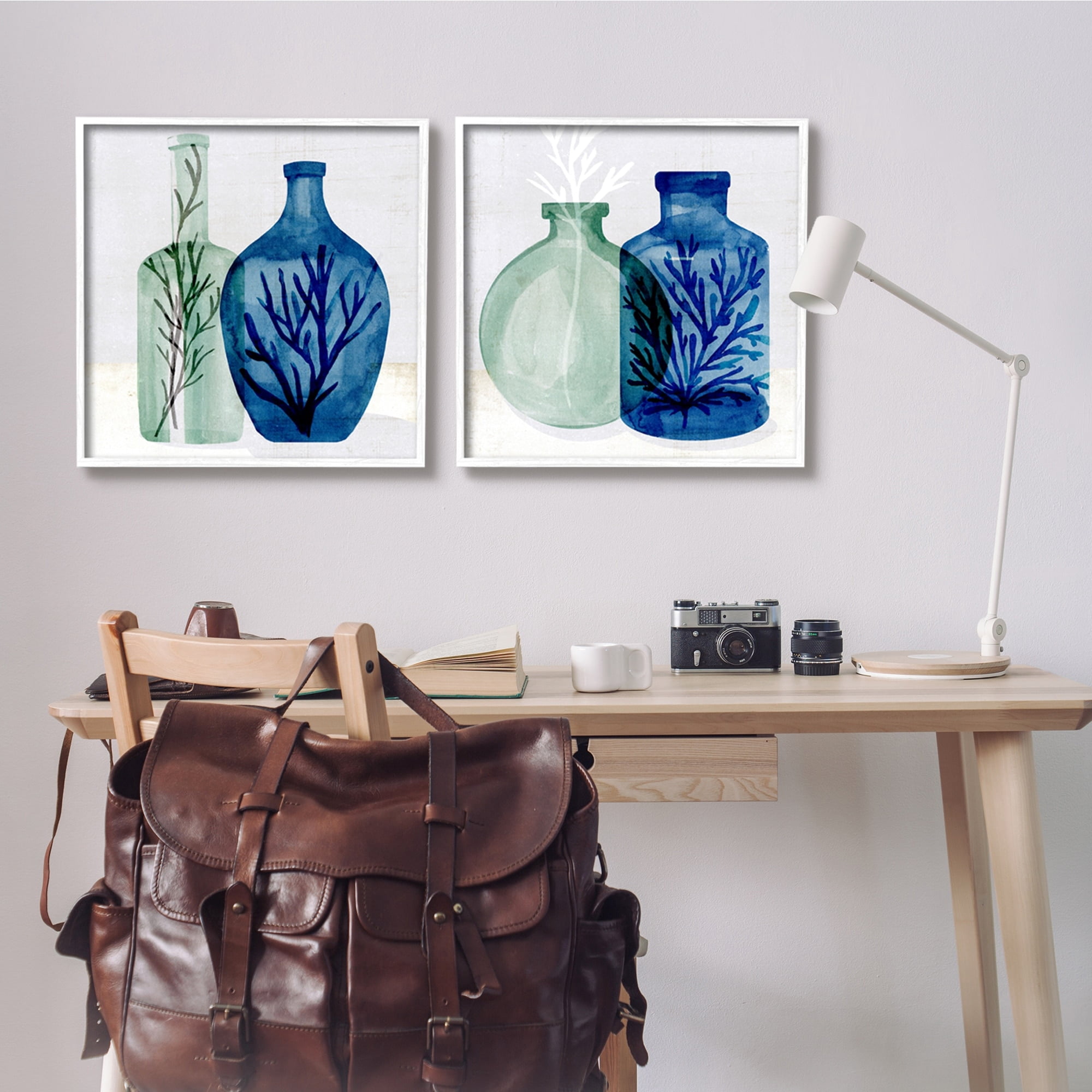 Stupell Industries Nautical Vase Still Life Sea Coral and Botanicals, 24 x 24,Design by Annie Warren