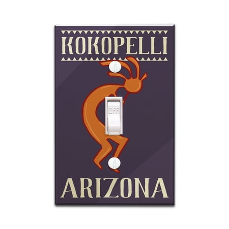 Kokopelli Plate - Arizona - Kokopelli - Lantern Press Artwork (Light Switchplate Cover)