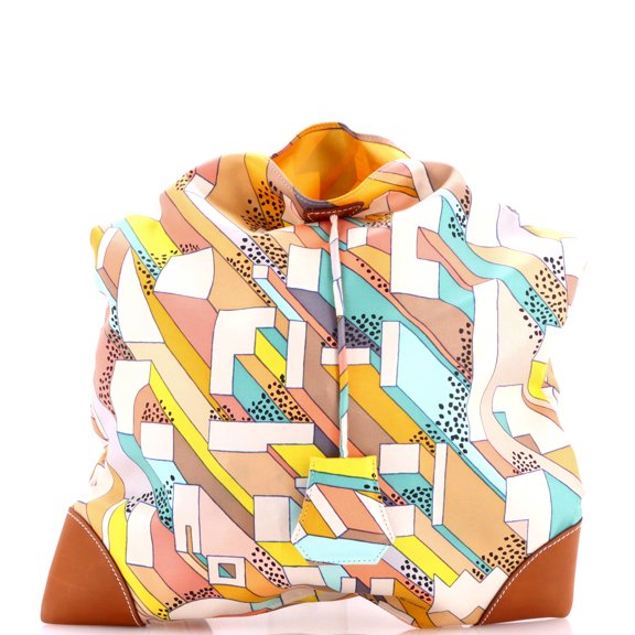 Pre-Owned Silky City Bag Printed Silk and Leather PM By Rebag
