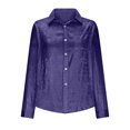 thumbnail image 4 of AherBiu Plus Size Tops for Women Button down Shirts Long Sleeve Vintage Lapel V Neck Blouse Shirt, 4 of 6