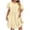 Beige, variant on Vivianyo HD Women's Round Neck Tiered Mini Dress, Summer Casual Plus Size Loose Dress for Women, With Ruffle Short Sleeve and Smocked Texture, Women's L, Sizes L-5XL