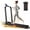 Black-16% Incline, variant on LEZEE 14% Incline Walking Pad with Handle Bar, 2.5HP Motor, 6.3MPH, LED Display, 300 lbs Capacity, Compact Treadmill for Home
