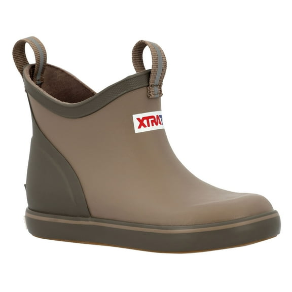 XTRATUF Big Kids 4in ADB Earth Brown Ankle Deck Boots, Size: 7 (XKAB901Y-M-070)