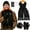 Black, variant on 3 PCS Winter Heated Scarf Beanie Hat Touchscreen Gloves Set for Men and Women (Black)