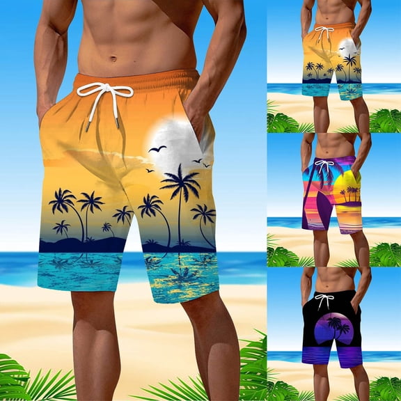 XINPING Mens Swim Trunks Casual Retro Solid Color Quick-Dry Surf Board Shorts with Pockets Stretch Fabric Beach Shorts Bathing Suits