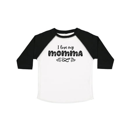 

Inktastic I Love My Momma with Hearts Gift Toddler Boy or Toddler Girl T-Shirt