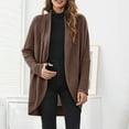 thumbnail image 3 of Lilgiuy Women Loose Dark Color Sleeve Casual Cardigan European And American Coat Sweater Winter Dresses for 2022, 3 of 4