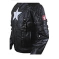 thumbnail image 5 of HIDE CRAFTS F&H Men's Black Leather Jacket, Genuine Leather, Captain Star Shield Design (US, Alpha, Medium, Regular, Regular, Black), 5 of 6
