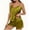 Olive Green, variant on Womens Cami Pajama Set 2 Piece Lightweight Summer Pajamas Soft V Neck Open Back Sleepwear Lace Cami with Lace Shorts Bridal Pj Green
