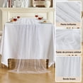 thumbnail image 4 of Camino de Mesa de Gasa Perla,Paquete de 2 Camino de Mesa de 30 x 120 Pulgadas para Decorar La Mesa En Comidas, Bodas, Cumpleaños y Fiestas(White), 4 of 4