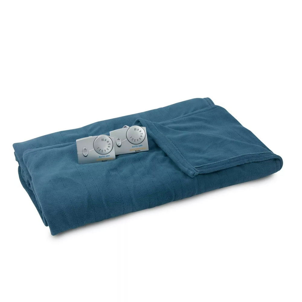 Biddeford Electric Blankets Solid Microplush, Full/Queen Size, Blue