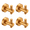 Gold, variant on Round Base Wall Hanging Hook with Screws- Brushed Gold Hook, 4 Pack, for Entry Shoe Cabinet, Wardrobe Bathroom Bedroom Furniture Hardware [Unable ship on weekends+usps/fedex]