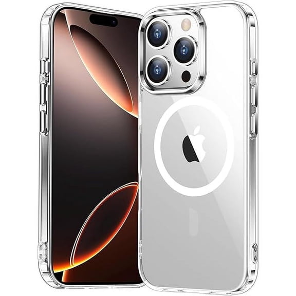Eryueer for iPhone 16 Pro Max Case Clear, [Compatible with Magsafe][Anti-Yellowing][Military-Grade Protection] Shockproof Slim Magnetic Phone Case for iPhone 16 Pro Max, Transparent