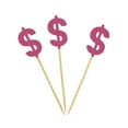thumbnail image 3 of Darling Souvenir, Dollar Sign Cupcake Toppers, Birthday Wedding Party Dessert Decorations - Pack Of 20, 3 of 3