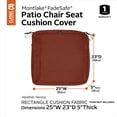 thumbnail image 3 of Classic Accessories Montlake FadeSafe Rectangular Patio Dining Seat Cushion Slip Cover - 5" Thick - Heavy Duty Outdoor Patio Cushion with Water Resistant Backing, Heather Henna Red, 25"W x 23"D x 5"T, 3 of 23
