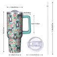 thumbnail image 2 of OBREWU Cute Pitbull Terriers Dog and Flowers Tumbler with Handle and Lid,Cute Pitbull Terriers Dog and Flowers 40oz Double Wall Vacuum Insulated Tumbler,Cups Gift for Women and Men, 2 of 7