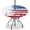 American Flag Style, variant on Unique Mandala Round Fitted Tablecloth Outdoor Tablecloth with Umbrella Hole, Round Table Cloths with Elastic Zippered Wipeable Table Cloth Cover for Picnic,Party Decor Easy to Clean