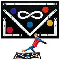 Non-Slip Football Footstep Training Mat, 23.6 x 35.4 in Soccer Training Mat, Noise Reduction Indoor Soccer Footwork Mat