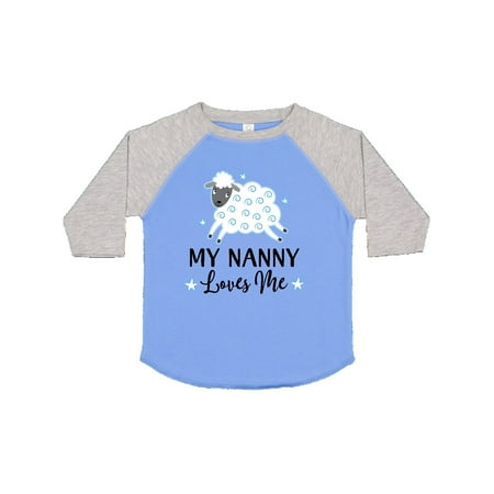 

Inktastic My Nanny Loves Me Baby Lamb Gift Toddler Boy or Toddler Girl T-Shirt