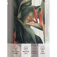 thumbnail image 6 of Tropical Plant Sheer Curtains 84 Inch Length 2 Panels Set, Summer Botanical Leaves Floral Country Voile Window Treatment Rod Pocket Curtains Sheers Drapes for Bedroom/Living Room/Kitchen 52"x84"x2, 6 of 7