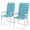 Blue, variant on Spaco Set of 2 Patio Folding Chairs, Classic Camping Chairs, Portable Lawn Chairs with Armrests for Outdoor as Backyard, Lawn, Garden, Blue