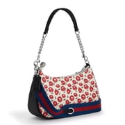 Coach Womens Teri Small Shoulder Bag with Floral Print (Chalk / Black Multi)