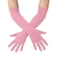 thumbnail image 2 of HuangHuanChen Women's Gloves Stretchy Long Opera Party 1920s Satin Tea Party Gloves Adult Size Elbow Length Bridal Gloves Halloween Cosplay Long Opera Gloves, 2 of 5