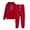 Red, variant on Valora Women Fashion Outfit Women's Trousers Suit Hooded Sweatshirt and Pant Tracksuit for Women Solid Color Sport Set Comfortable Activewear Ensemble Red M