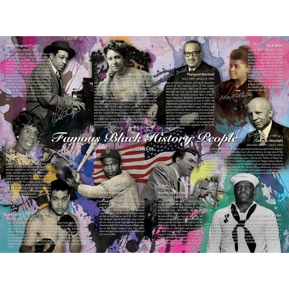 Famous Black History People Poster Series 03 (24x18)