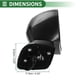 thumbnail image 5 of Reemplazo del espejo lateral derecho de Unique Bargains para Honda Civic 2012 2013 2014 2015, ajuste del espejo retrovisor manual en negro brillante, 5 of 7