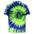 thumbnail image 3 of QUINDOS Polo Mens Shirts Big and Tall Casual Short Sleeve Collared Shirts Sports Tie Dye Loose Workout T-shirts, 3 of 4