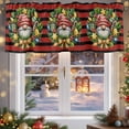 thumbnail image 5 of Vintage Gnome Valances for Windows, 54 x 18in, Christmas Star Gift Black Red Striped Rod Pocket Kitchen Valance Curtain Light Filtering Window Treatments for Living Room Bedroom, 1 Panel, 5 of 7