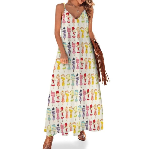 Vestido sin mangas con diseño de pin-ups de Cake Head, vestidos formales para ocasiones especiales para mujer, vestido largo de verano para mujer