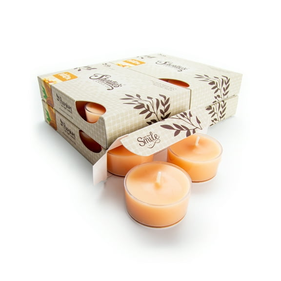 Butter Pecan Pie Tealight Candles Bulk Pack - 24 Beige Premium Scented Tea Lights - Natural Oils - Shortie's Candle Company