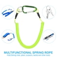thumbnail image 5 of Uxcell 6.5ft Spring Fishing Lanyard Retractable Coiled Tether with Metal Clip & Keyring, Green 3 Pack, 5 of 7