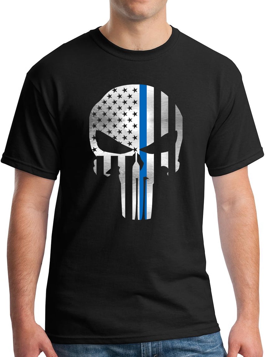 thin blue line superhero shirt