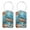 Multi2, variant on RATGON 2 Pack Luggage tag PU Leather with Stainless Steel Loop Blue Beach Ocean Travel Trip