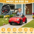 thumbnail image 6 of UBesGoo 12V Kids Ride On Car Licensed Porsche Taycan, Power Wheels Electric Car with RC, Headlights, Music - Red, 6 of 9