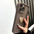 thumbnail image 5 of Funda de silicona con corazón de amor 3D personalizada para iPhone, carcasa bonita a prueba de golpes, caramelo, nombre personalizado, 15, 11, 12, 13, 14, 15 Pro Max, 5 of 5