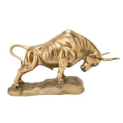 Octpeak Feng Shui Fortune Bull,Bull Sculpture,Bull Sculpture Resin Feng Shui Ox Figurine For Chinese Souvenirs Gifts Home Office Decor