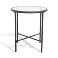 thumbnail image 2 of SAFAVIEH Couture Jessa Glam Glass Top Metal Round End Table, Black, 2 of 10