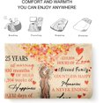 thumbnail image 6 of 25th Anniversary Blanket Gifts, 25th Wedding Anniversary Blanket Gifts for Couple Husband Wife, 25 Year Anniversary Decorations Gift Ideas, Throw Blanket 60"X 50", 6 of 6
