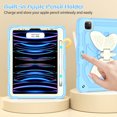 thumbnail image 7 of FJLBDE Case for iPad Pro 11 Inch 2022/2021/2020/2018 with Butterfly Stand, Shockproof Protective Tablet Cover with Shoulder Strap for Kids Girls, Beige Blue, 7 of 7