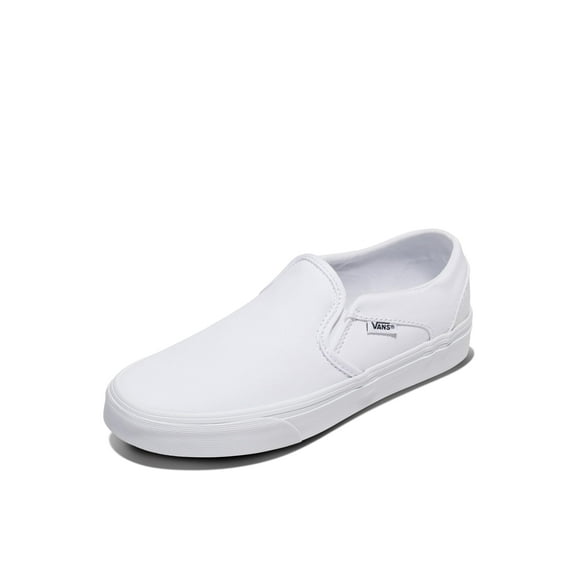 Zapato Vans Asher Slip-On para mujer, cómodo, color blanco, talla 7.5