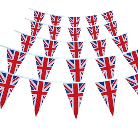 

Fovolat Union Jack Bunting-UK Pendant Flags British Banner Fabric Flag -Queen s Jubilee Pennant United Kingdom Decoration For Birthday Wedding Party National Day Celebration Triangle