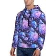 thumbnail image 3 of Lsque White Skull Flower Pattern Casual Men's Hoodie,Hooded Sweatshirt with Kangaroo Pocket,Pullover Hoodie-Large, 3 of 7