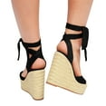 thumbnail image 5 of Dellytop Womens Platform Espadrille Wedges Open Toe High Heel Sandals, 5 of 5