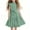 Green, variant on Efsteb Summer Dress for Girls Ruffle Sleeve Tiered Sundress Solid Color A Line Casual Dresses with Belt (Navy,10 Years)