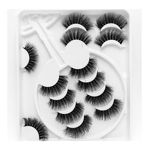 7 pares de pestañas postizas de visón 8D, pestañas naturales, pestañas de maquillaje